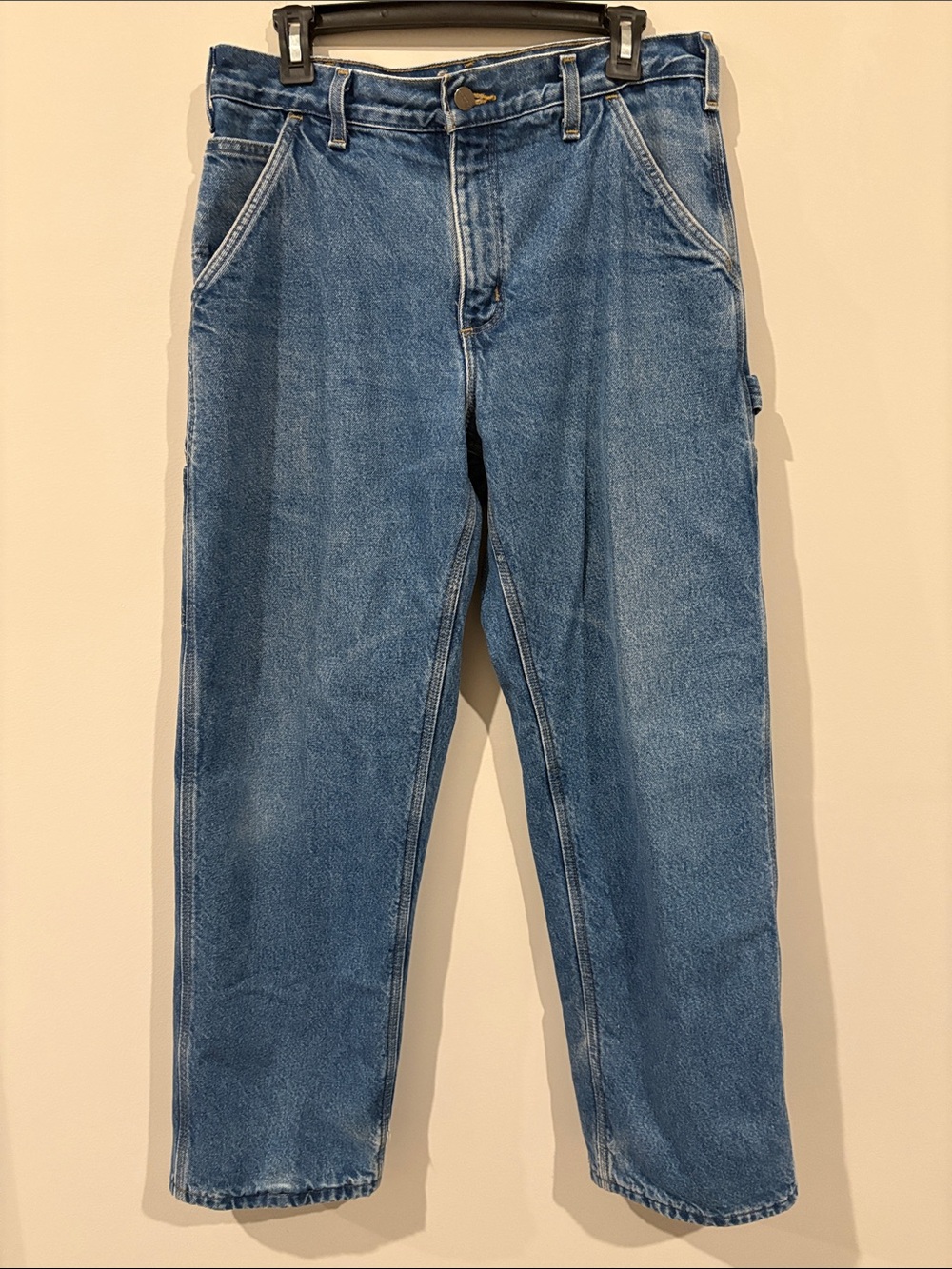 Carhartt Men's Relaxed Medium Blue Carpenter Jeans